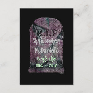 Invitación "R.I.P Vida de Soltero"- Despedida de Soltero