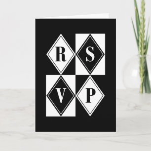 Invitación R.S.V.P. : Diamantes elegantes :