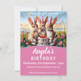 Invitación Rabbit Birday Bash