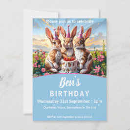 Invitación Rabbit Birday Bash