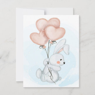 Invitación Rabbit Design | Cute Bunny Lovers | Kid Birthday