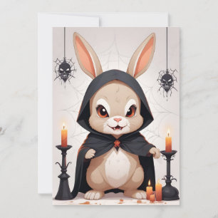Invitación Rabbit Halloween Cute Adorable Gracioso Animal Mag