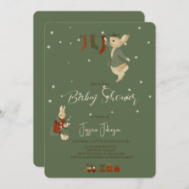 Invitación Rabbit Peter navidades Baby Shower