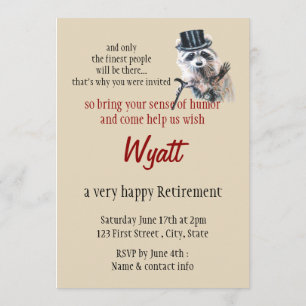 Invitación Raccoon Animal Fiesta