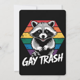 Invitación Raccoon gay Trash LGBTQ Pride Vintage
