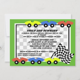 Invitación Race Car Baby Shower