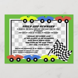 Invitación Race Car Baby Shower