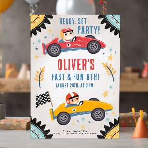 Invitación Race Car Birday Bash