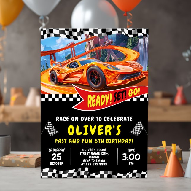 Invitación Race Car Birday Bash (Subido por el creador)