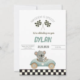 Invitación Race Car Birthday Invitation