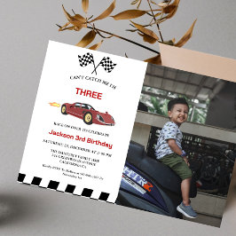 Invitación Race Car Boy 3 Fiesta de cumpleaños