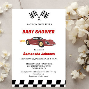 Invitación Race Car Boy Baby Shower