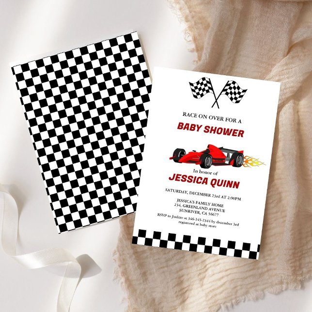 Invitación Race Car boy Bebé ducha (Subido por el creador)