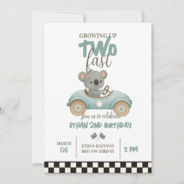 Invitación Race On Over – Car-Themed Birthday Invite