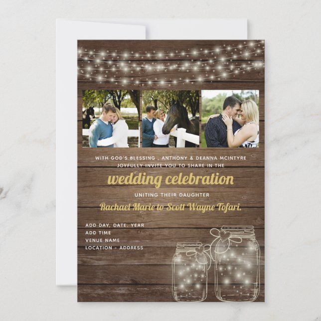 Invitación Rachel - Edición del cliente (Anverso)