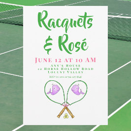 Invitación Racquets y Rosé Racquets La cachorrita de ballena