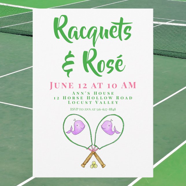 Invitación Racquets y Rosé Racquets La cachorrita de ballena (Subido por el creador)
