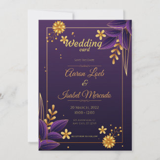 Invitación "Radiancia Regal, amor en Lavanda".