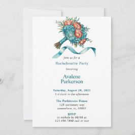 Invitación Radiant Peony Bouquet Bachelorette