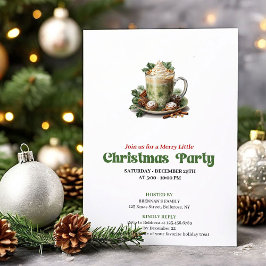 Invitación Radiant retro Christmas late coffee party invite