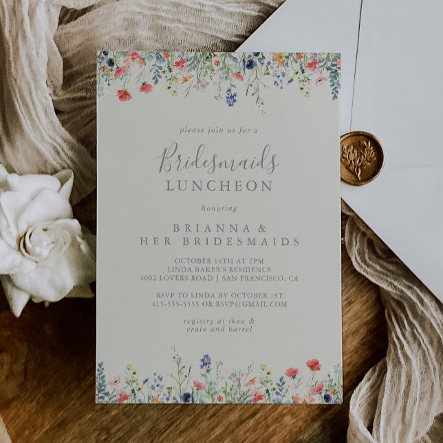 Invitación Radiante Bridesmaids de flores silvestres Ducha de (Subido por el creador)