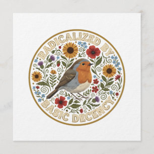 Invitación Radicalizado por el Diseño de Pájaros de Decencia