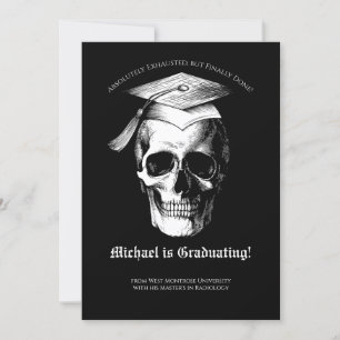 Invitación Radiología del partido de graduación gótica de crá