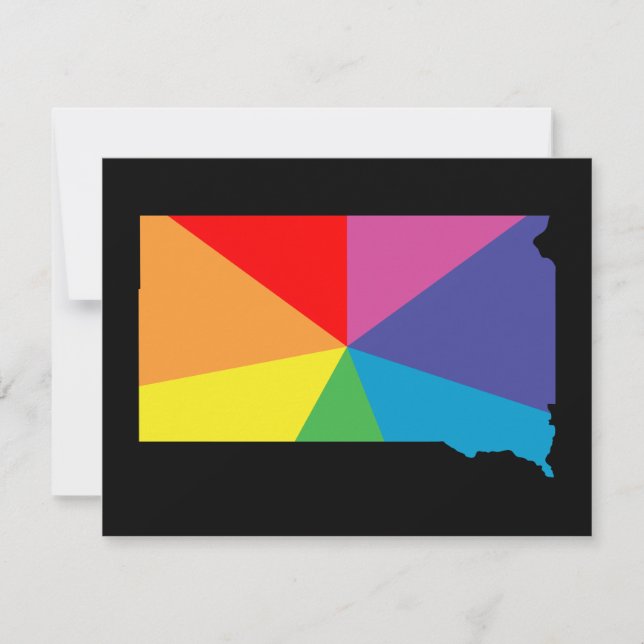 Invitación ráfaga de color de dakota del sur (Anverso)
