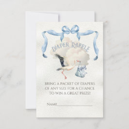Invitación Raffle del pañal de barrido de cinta de Baby Showe