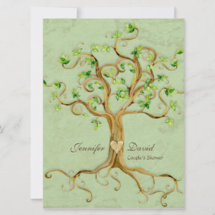 Invitación Raíces De Árbol De Bizcocho Ducha De Parejas De Sa
