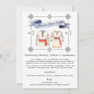 Invitación Raíces rumanas Vestimenta Tradicional