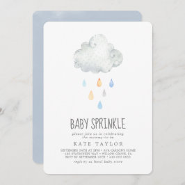 Invitación Rain Cloud Boy Baby Sprinkle