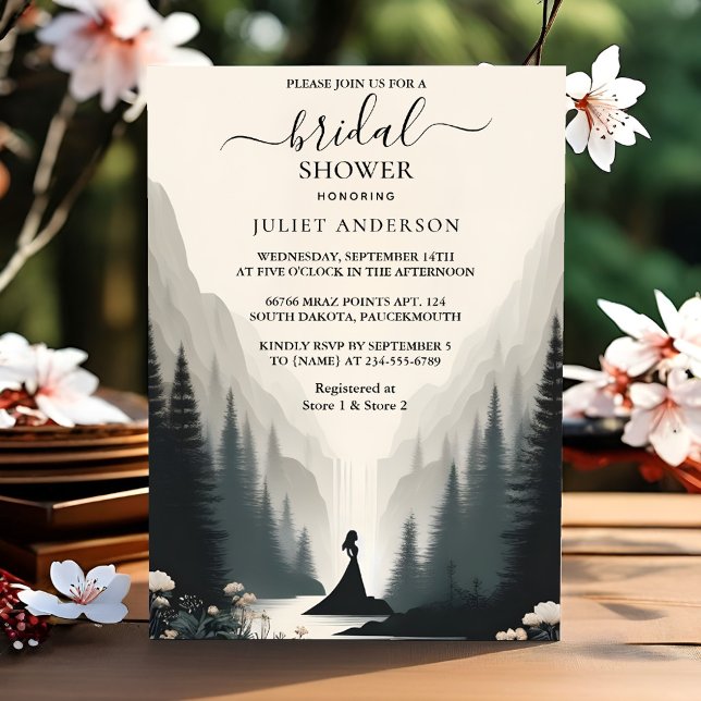 Invitación Rain Cloud Smoky Mountain Bridal Shower (Subido por el creador)