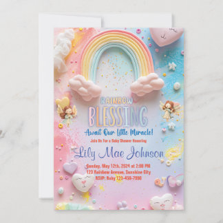 Invitación Rainbow Baby Shower