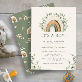 Invitación Rainbow Boy Baby Shower