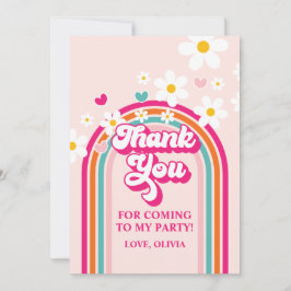 Invitación Rainbow Daisy Gracias