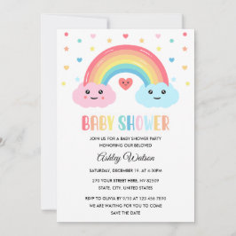 Invitación Rainbow Miracle Baby Shower