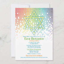 Rainbow Pixels Video Game Gamer Bar Mitzvah