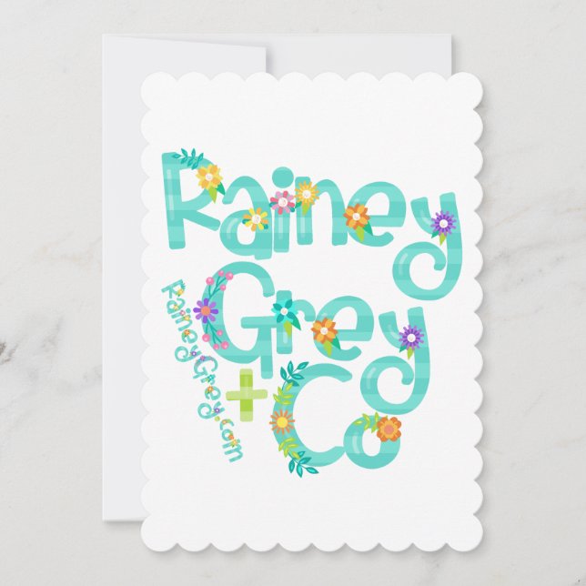 Invitación RAINEY GRAY + CO [logotipo 6] (Anverso)