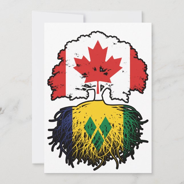 Invitación Raíz de árbol canadiense de San Vicente Vincentist (Anverso)