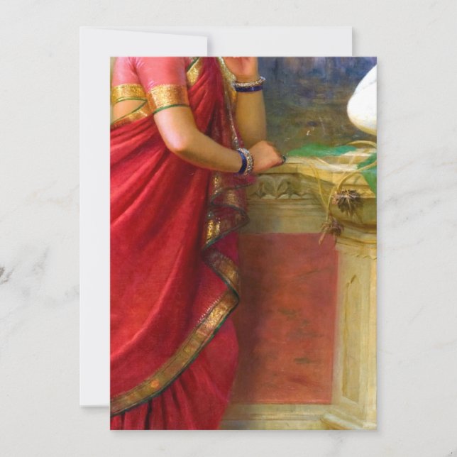Invitación Raja Ravi Varma - Hamsa Damayanti (Anverso)