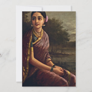 Invitación Raja Ravi Varma - Radha En La Luna