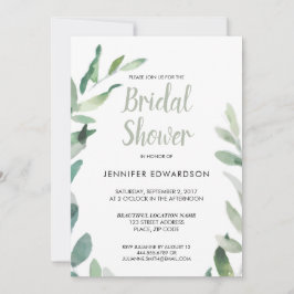 Invitación Rama de acuarela botánica moderna Bridal Shower