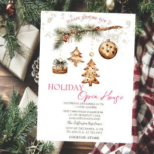Invitación Rama de árbol, Adornos, Estrellas Casa Abierta