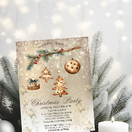 Invitación Rama de árbol, Adornos, Estrellas Doradas