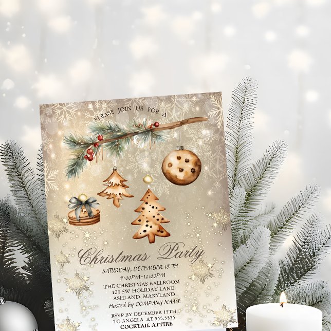 Invitación Rama de árbol, Adornos, Estrellas Doradas (Subido por el creador)