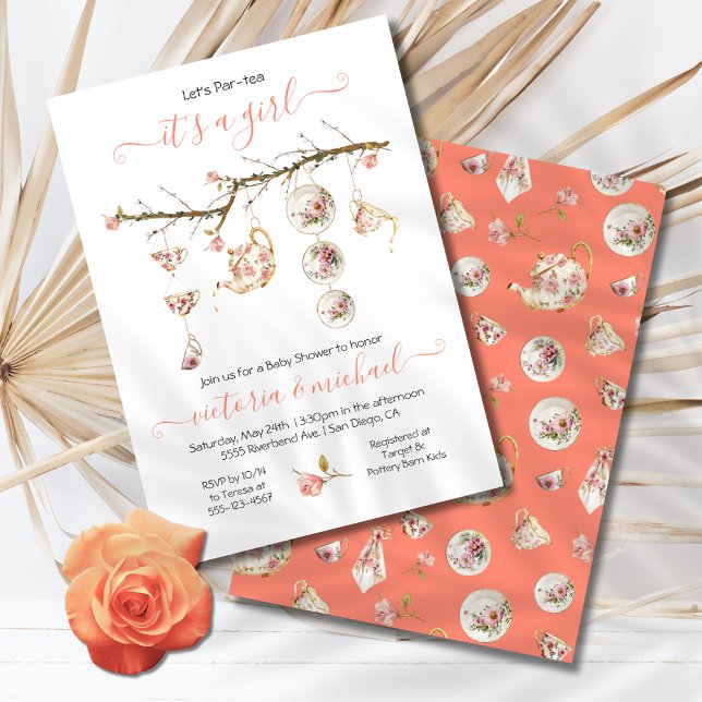 Invitación rama de Fiesta de té floral Baby Shower (Subido por el creador)