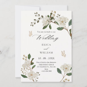Invitación Rama de flores de boda