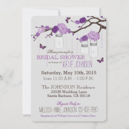 Invitación Rama de flores de Dahlia Ducha de novia moderna