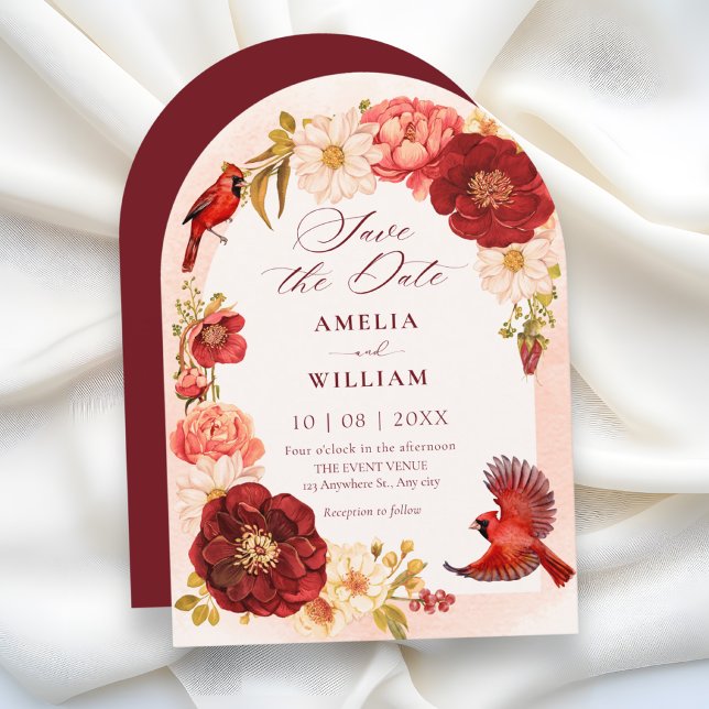 Invitación Rama de flores elegante con pájaro (Subido por el creador)